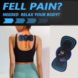 Rechargeable Mini Massager with 8 Modes - Electric Muscle Stimulator for Back Shoulder Pain Relief