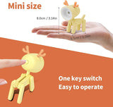 Mini desk lamp 20x10x5cm deer design showing compact portable size on desk