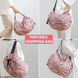 Reusable Foldable Shopping Bags - Waterproof Nylon Tote with Zipper | Lightweight Grocery Bag Set