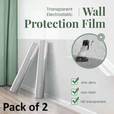 Transparent self-adhesive wall protection film electrostatic guard 40x100cm pack of 2 sheets