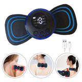 Rechargeable Mini Massager with 8 Modes - Electric Muscle Stimulator for Back Shoulder Pain Relief