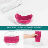 Hair Towel Wrap for Women-Quick Drying Microfiber Towel for Hair with Elastic Loop for Tying-Super Absorbent Head Towels Wrap for Ladies Hair Turban