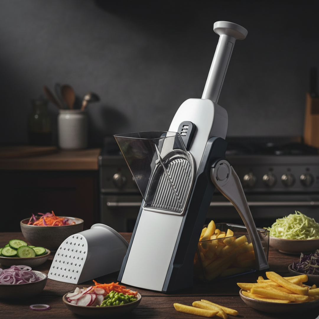 Adjustable vegetable chopper slicer mandoline with safety guard stainless steel blades kitchen tool