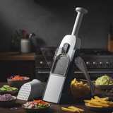 Adjustable vegetable chopper slicer mandoline with safety guard stainless steel blades kitchen tool