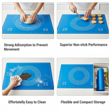 Silicone Rolling & Baking Mat – Non-Stick Chapati, Pizza, Fondant Sheet