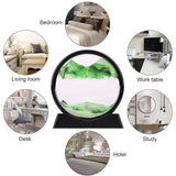 3D Moving Sand Art Picture Frame - Deep Sea Flowing Sandscape Liquid Motion Decor for Home & Office | Relaxing Desktop Ornament & Unique Gift for Kids & Adults