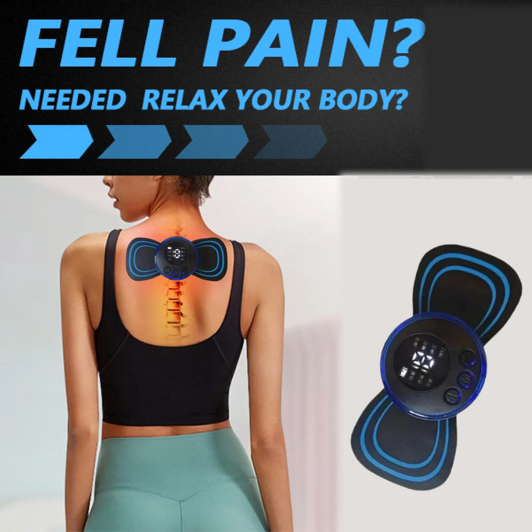Rechargeable Mini Massager with 8 Modes - Electric Muscle Stimulator for Back Shoulder Pain Relief