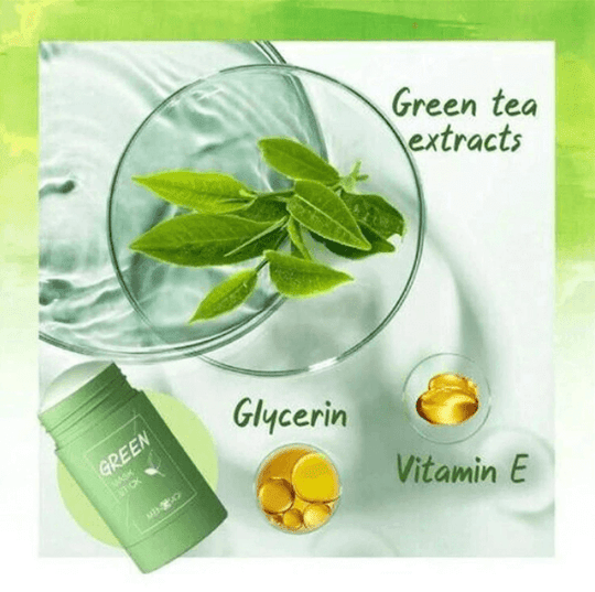 Green Tea Face Mask Stick – Acne Control, Blackhead Cleanser & Skin Brightening