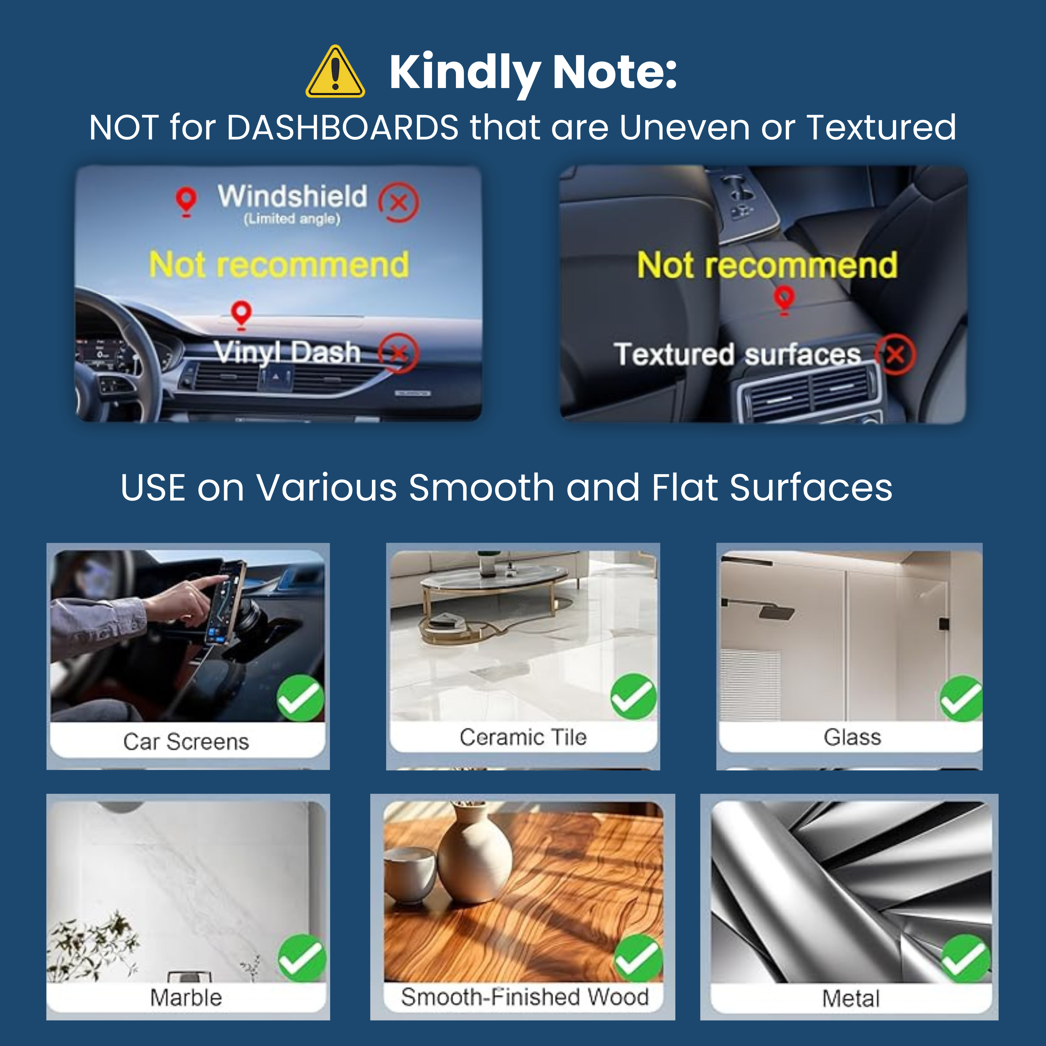 Magnetic Suction Phone Holder & Desk Phone Holder – 360° Grip, Strong Vacuum Base