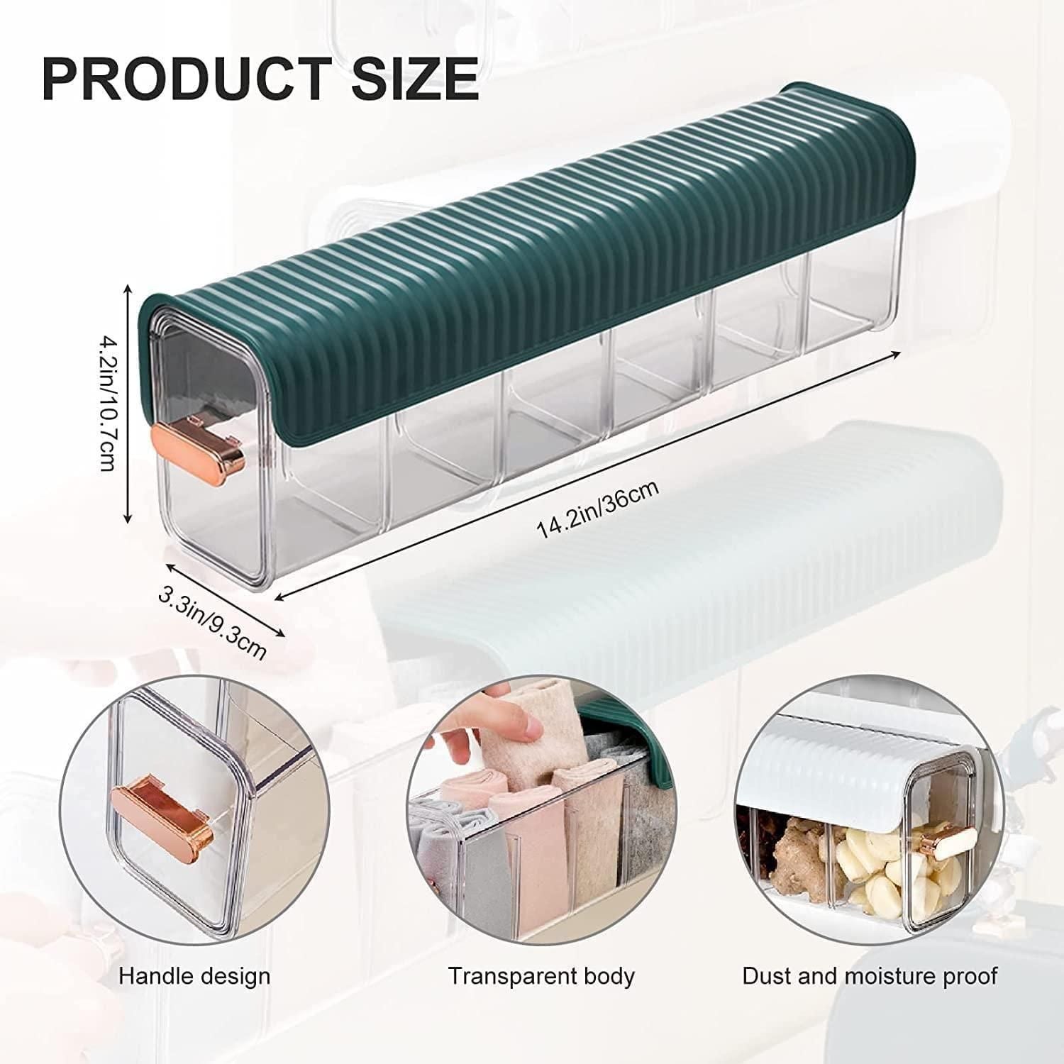 Clear Wall Mounted Drawer Organizer - Transparent Storage Organizer Box | Multi-Purpose Home Organization