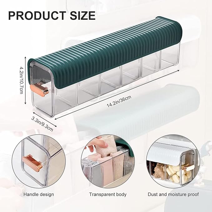 Clear Wall Mounted Drawer Organizer - Transparent Storage Organizer Box | Multi-Purpose Home Organization