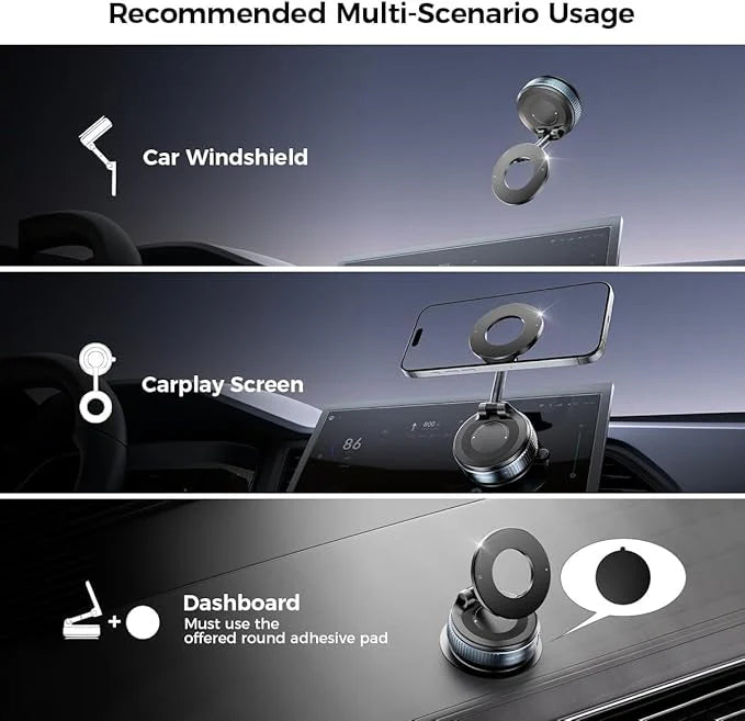 Vacuum Suction Magnetic Bracket Phone Holder - Universal Wall Mount Stand | Hands-Free Mobile Holder
