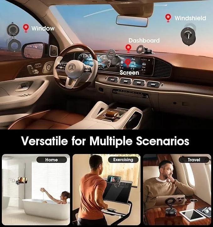 Vacuum Suction Magnetic Bracket Phone Holder - Universal Wall Mount Stand | Hands-Free Mobile Holder