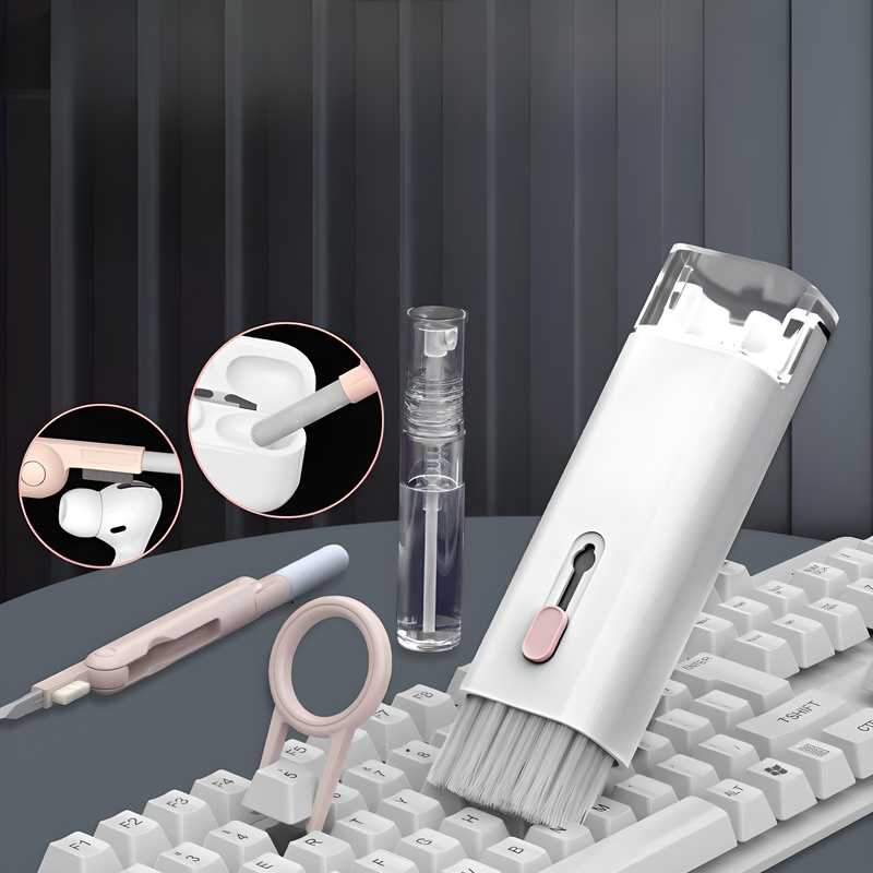 7-in-1 electronic cleaner kit with brushes tools microfiber cloths for smartphone laptop cleaning