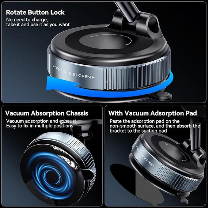 Vacuum Suction Magnetic Bracket Phone Holder - Universal Wall Mount Stand | Hands-Free Mobile Holder