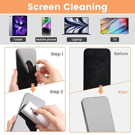 Electronics Cleaning Kit 7-in-1 with Brushes - Screen Cleaner for Phone Laptop AirPods | Tech Accessories