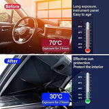 Car Windshield Sun Shade Umbrella - Foldable UV Protection Sunshade | Universal Fit Auto Window Cover