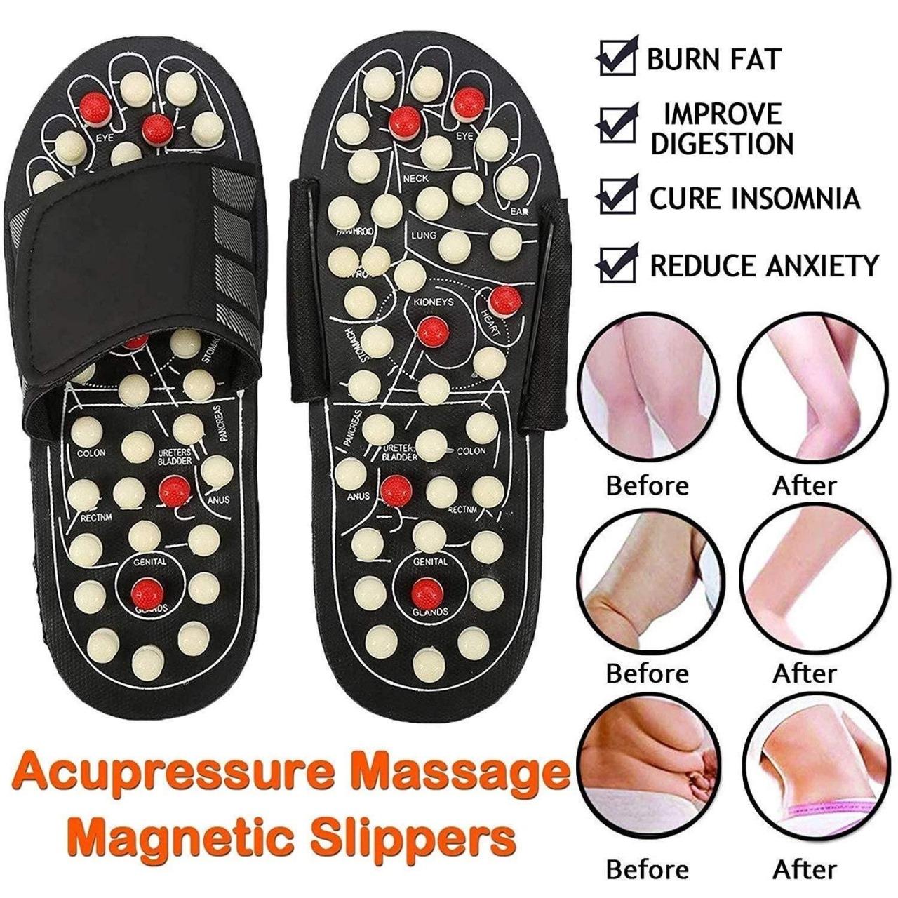 Acupressure Magnetic Therapy Paduka Slippers - Full Body Blood Circulation Massage Footwear Men Women