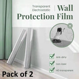 Transparent self-adhesive wall protection film electrostatic guard 40x100cm pack of 2 sheets