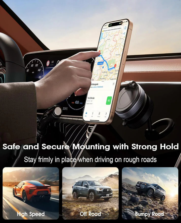 Vacuum Suction Magnetic Bracket Phone Holder - Universal Wall Mount Stand | Hands-Free Mobile Holder
