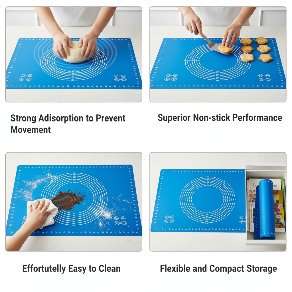Silicone Rolling & Baking Mat – Non-Stick Chapati, Pizza, Fondant Sheet