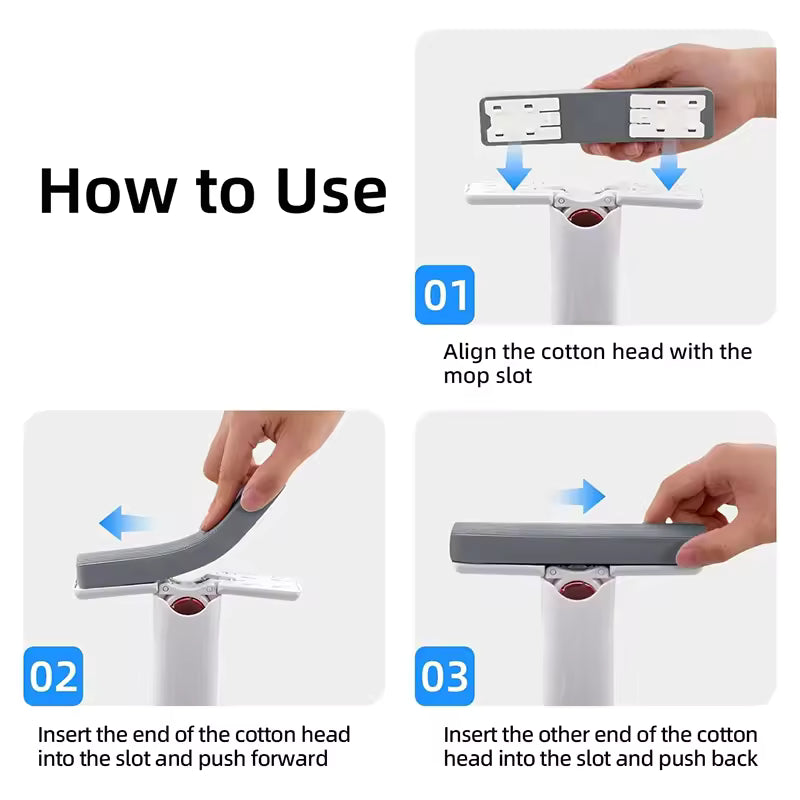 Portable Self-Squeeze Mini Mop – Strong Absorbent Mop for Bathroom & Kitchen